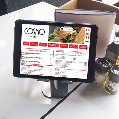 Tablette menu restaurant